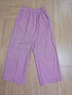 作家さまハンドメイド　ピンク Mサイズ ゴムウエスト カジュアルパンツ