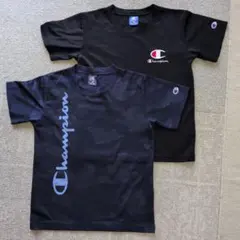 ♦Champion【150cm】 Tシャツ 黒＆ネイビー2枚まとめ