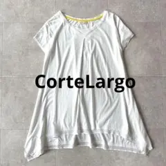 CorteLargo コルテラルゴ Tシャツ カットソー 半袖 ロング丈 白 Mのサムネイル