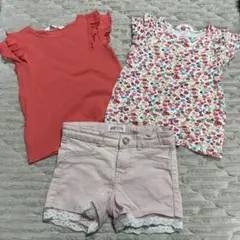 H&M Tシャツ　ショートパンツ　110