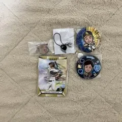 松原聖弥 埼玉西武ライオンズ モバガチャ カラビナ アクスタ 缶バッジ 