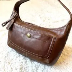 COACH エルゴ レザー ホーボー ショルダーバッグ 茶 11283