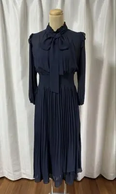 【美品】ウィルセレクション バルーンスリーブ プリーツワンピース M