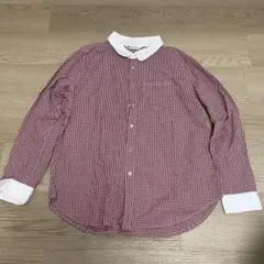 赤ギンガムチェックシャツ レトロ