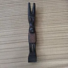 木製女彫刻 約30cm