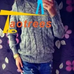 【大人気！】グレー ケーブルニット  レディース  送料無料☆