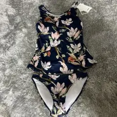 花柄ネイビーセパレート水着 3点セット