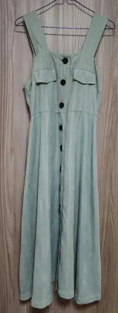 ミントグリーン ボタン付きワンピース Fサイズ Olive des Olive
