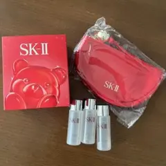 SK-II ふき取り化粧水30ml×3 コスメポーチ ベアジュエリー トレイ