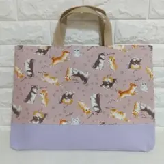 猫柄絵本バッグ（ネームタグ付き） No.17