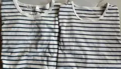 ストライプTシャツ2枚セット（半袖・長袖）