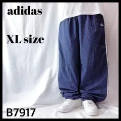00s adidas アディダス スリーライン ナイロンパンツ ネイビー XL