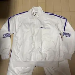 Champion メッシュジャージセットアップ　上下　ホワイト　L