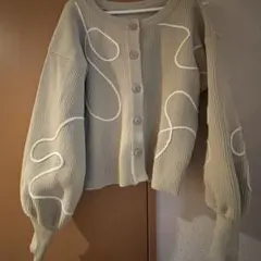 LOWRYSFARM エンブロイダリー2WAYカーディガン ベージュ