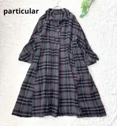 particularパルティクラール＊ウール100%チェック柄Aラインワンピース