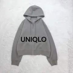 ユニクロ♡UNIQLO ドライスウェットクロップドフルジップパーカー 2XL 春