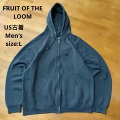 Fruit of the Loom 90s Zip Hoodie Black L