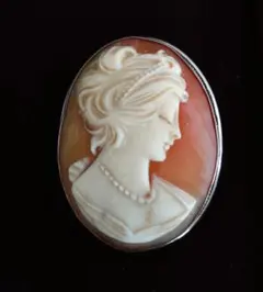 カメオ　ブローチ　ネックレストップ