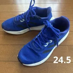adidas アディダス キッズスニーカー ジュニアスニーカー ブルー　24.5