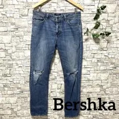 【Bershka】ダメージデニムパンツ メンズ　セール割引❣️