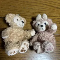 ダッフィー、シェリーメイぬいぐるみ ストラップ　2体セット