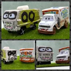 【新品】カーズ　ドクターダメージ＆アーヴィー　2台セット　モンスタートラックのサムネイル
