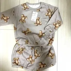 新品　セットアップ　くまさん　80 長袖