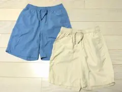 新品有2枚セット　GU/ジーユー　ドライアクティブショーツ　140ベージュブルー