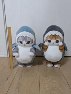 サメにゃん BIGぬいぐるみ 上手に立てるよ　2体セット