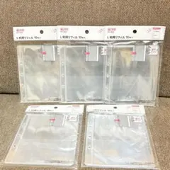 【新品】L判用リフィル 10枚入り 3つ穴 B7 推しサポ 5セット セリア