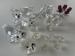 スワロフスキークリスタル動物置物セット