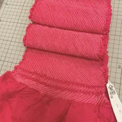 七五三 総絞り帯揚げ　ピンク　正絹