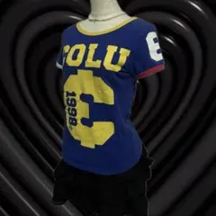 Y2K ロゴプリント 半袖Tシャツ ブルーのサムネイル