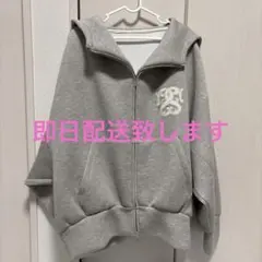 【美品】snidel スナイデル　ボリュームパーカー グレー ラメ