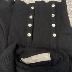 ZARA ブラック タートルネック リブニット Sサイズ