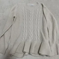 earth music&ecology M ケーブルニットセーター