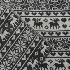 ハート がいっぱい　リバーシブル　接結　ジャガードニット 可愛い　ニット生地