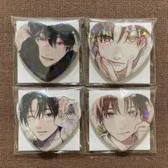 SideM 花園百々人 都築圭 鷹城恭二 榊夏来 ハート型缶バッジ - メルカリ