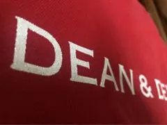 DEAN & DELUCA レッド トートバッグ　ラメロゴ　(7)