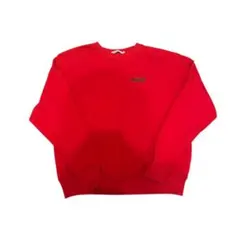 赤色 クルーネック トレーナー