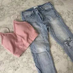 GYDA ダメージスキニーデニム＆トップス セットのサムネイル