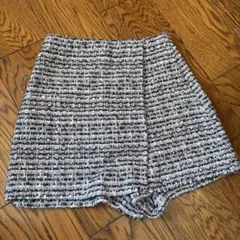 ZARA ツイードミニスカート ショートパンツ インパン付き S