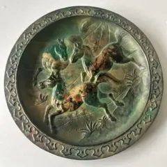 【フランス製】ヴィンテージ アールヌーヴォー 睡蓮 トンボ 真鍮飾り皿 フランス製】ヴィンテージ アールヌーヴォー 睡蓮 トンボ 真鍮飾り皿