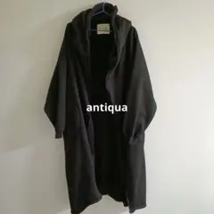 antiqua 裏ボアロングパーカー 黒