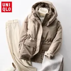 ❄︎.* ユニクロ ハイブリッドダウンコート…ベージュ・Sサイズ ❄︎.*