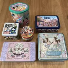 東京ディズニーリゾート　ディズニーランドパリ　お菓子空き缶　6個セット