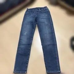 UNIQLO スキニーデニム ダメージ加工 サイズ140