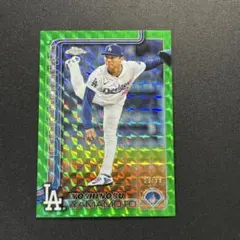 99枚限定 山本由伸 2025 Topps Chrome GREENリフラクター