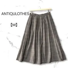 ANTIQULOTHES タックプリーツスカート　グレンチェック柄　M フレア