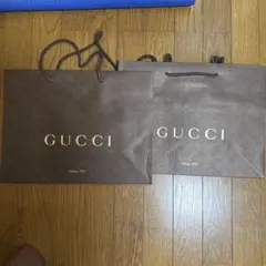 GUCCI ショップ袋 2点セット ブラウン